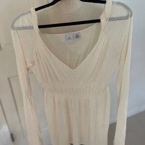 Armani Cream Long Sleeved Top- Size Large